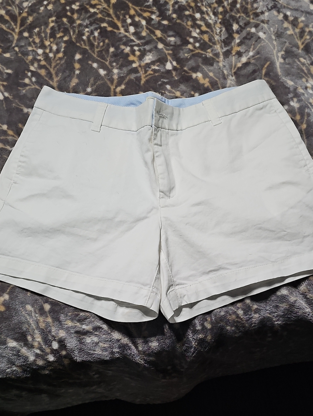 GAP Women's White Cotton Bermuda Shorts